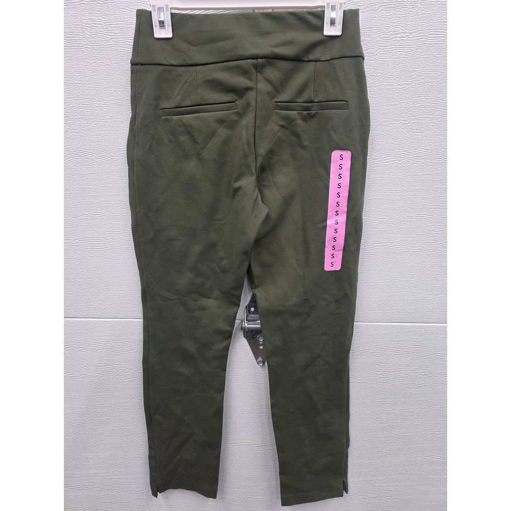 Express Womens Olive Green Pull On Skinny Ankle Pants Stretch Size S